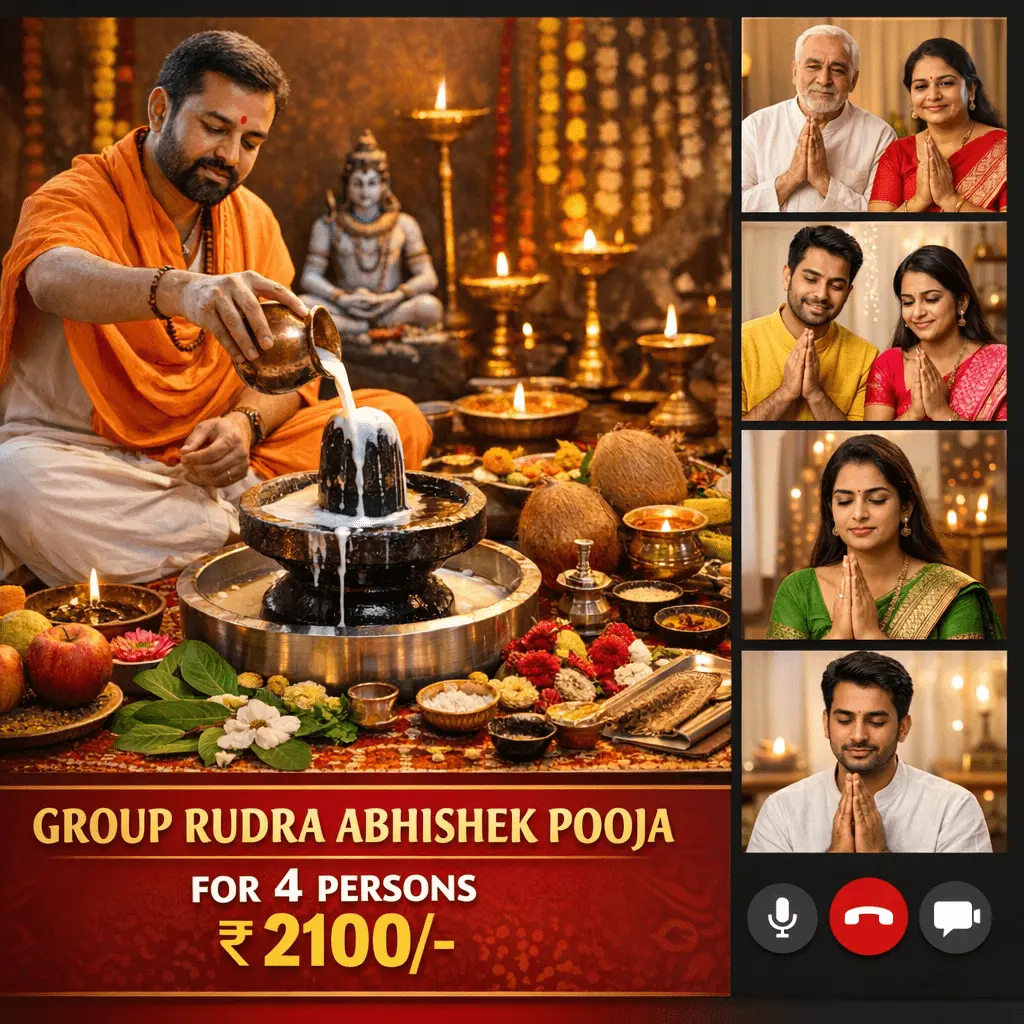 Online Grouped Rudra Abhishek Pooja