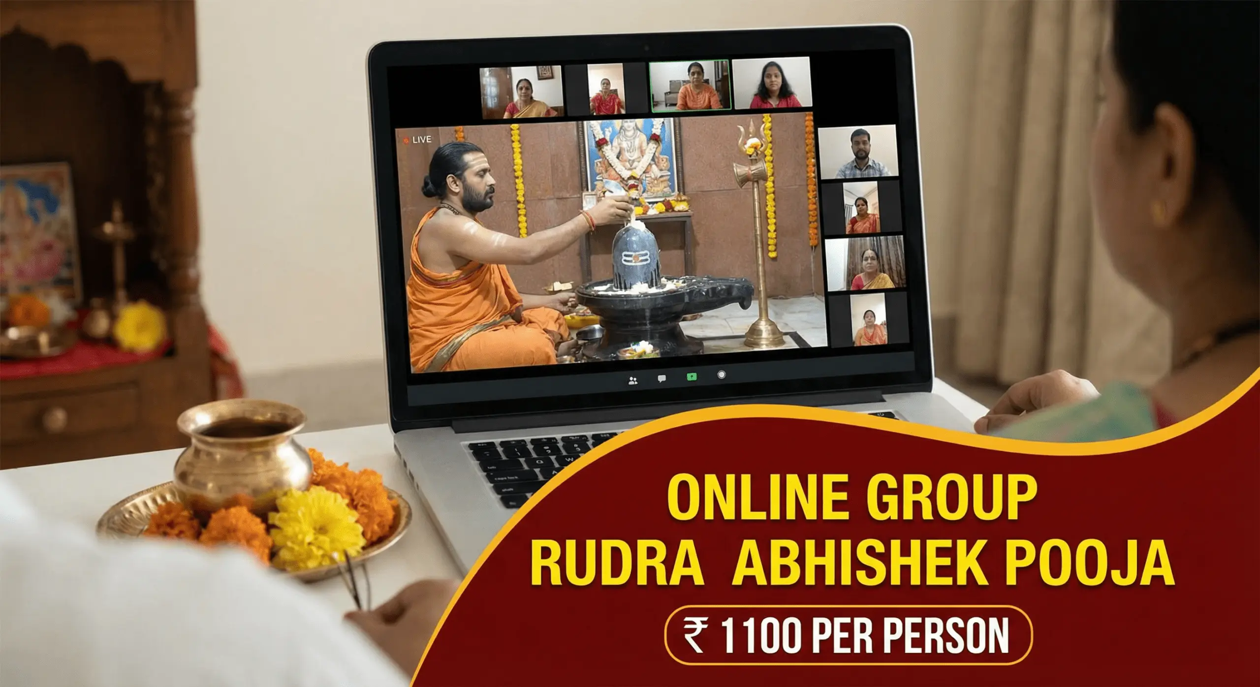 Online Grouped Rudra Abhishek Pooja