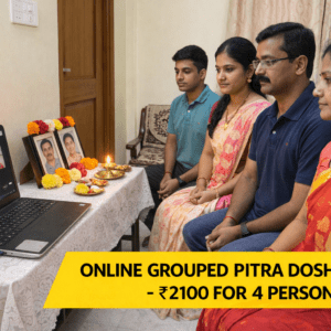 Online grouped pitra shanti pooja 4 person